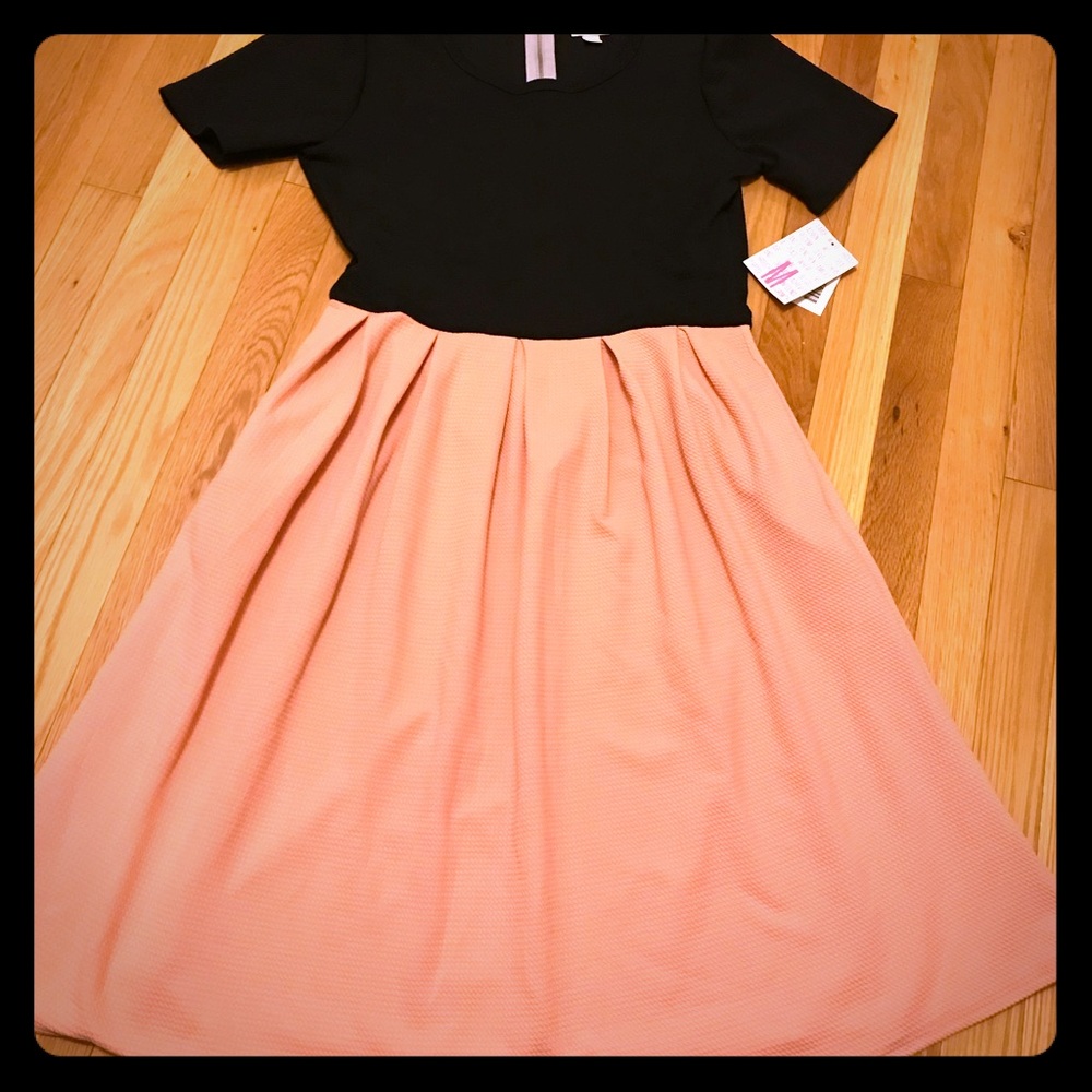 Lularoe Amelia Blush Black Size Medium NWT